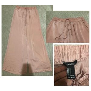 Forever 21 Pink Sheer Flowy Pants